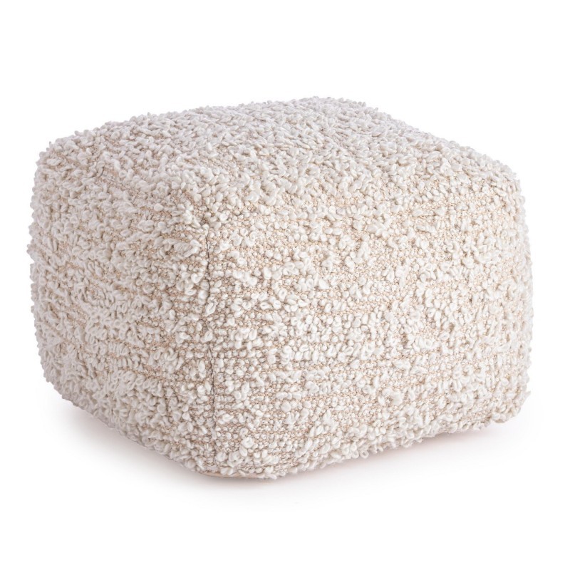 POUF BORRE BEIGE 45X45