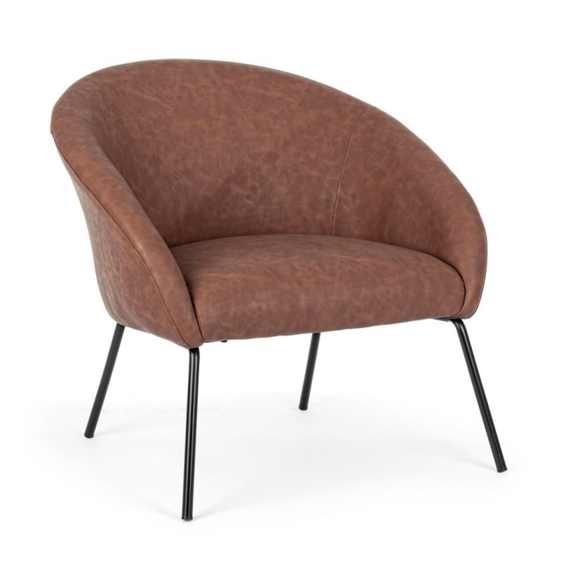 SILLÓN AIKO PU COGNAC