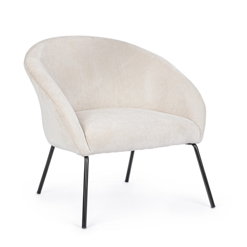 SILLÓN AIKO VELVET BLANCO