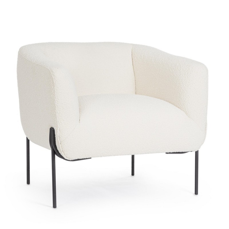 SILLÓN CLAUDINE BLANCO BUCLÉ